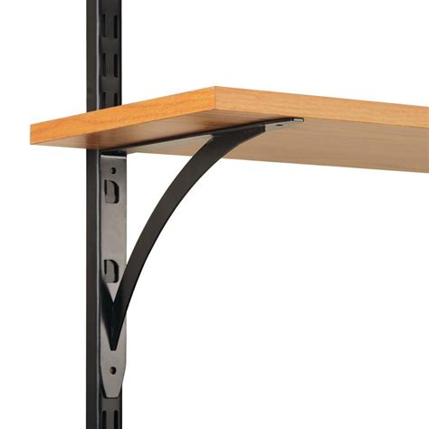 black metal shelving brackets|black shelf standards and brackets.